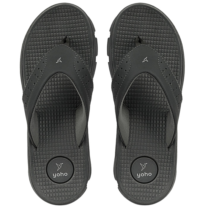 Yoho Lifestyle Extra Soft Comfortable and Anti Skid Slippers for Men with Arch Support 6 Monsoon Grey - Classic Derma