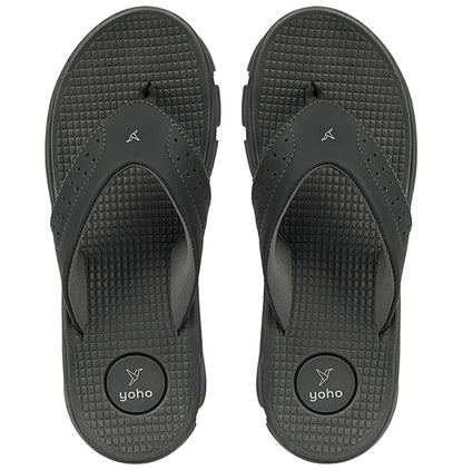 Yoho Lifestyle Extra Soft Comfortable and Anti Skid Slippers for Men with Arch Support 6 Monsoon Grey - Classic Derma