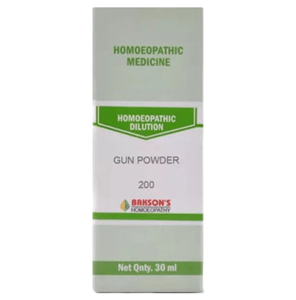 Bakson's Homeopathy Gun Powder Dilution 200 - Classic Derma