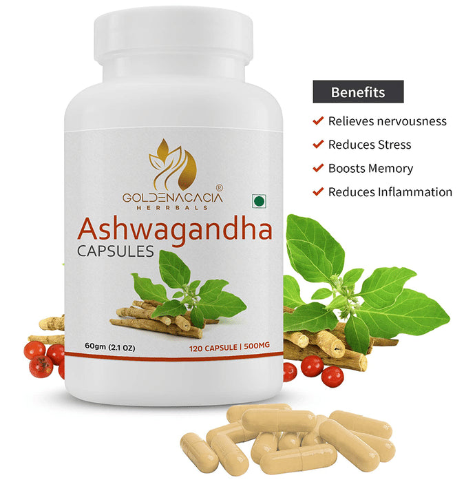 Goldenacacia Herrbals Ashwagandha 500mg Capsule