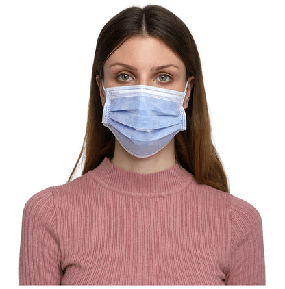 Saavi Urgicals Polypropylene 4 Ply Surgical Face Mask Denim Blue - Classic Derma