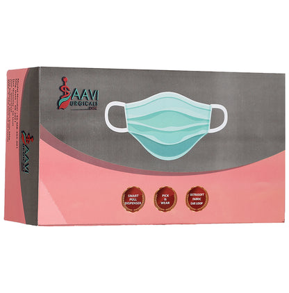 Saavi Urgicals Polypropylene 4 Ply Surgical Face Mask Denim Blue