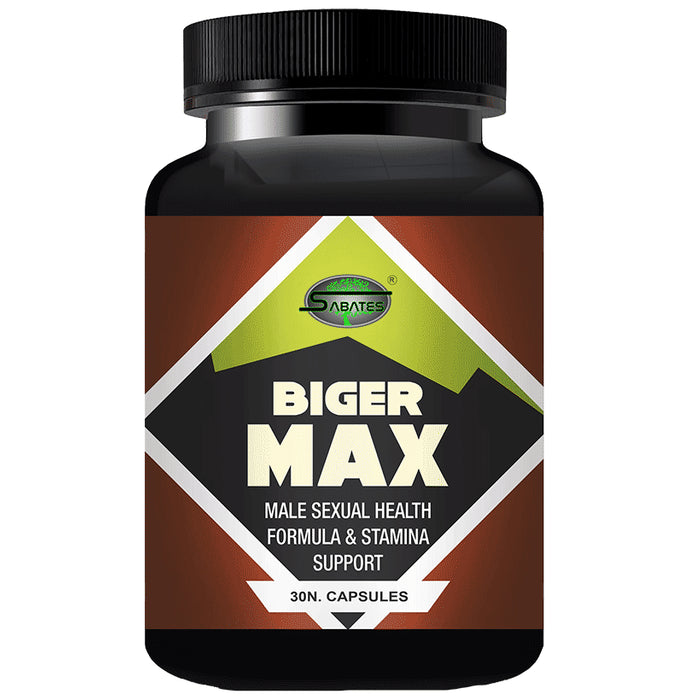 Sabates Biger Max Male Sexual Health Formula & Stamina Support Capsule - Classic Derma