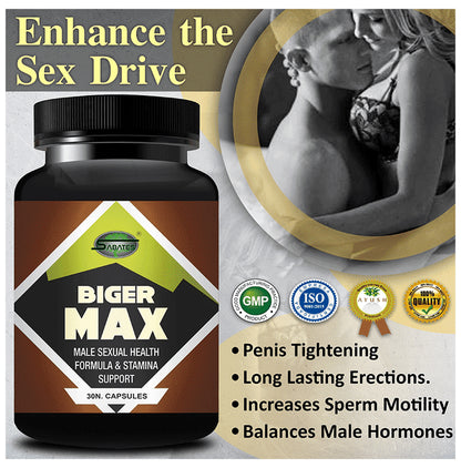 Sabates Biger Max Male Sexual Health Formula & Stamina Support Capsule