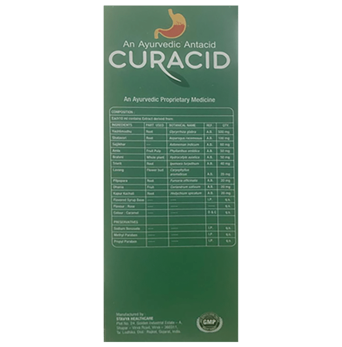 Buy Sadhya Ayurvedic Antacid Curacid Syrup Online | Classic Derma ...