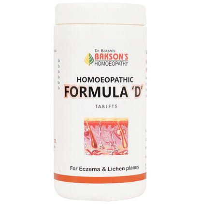 Bakson's Homeopathy Homoeopathic Formula 'D' Tablet - Classic Derma