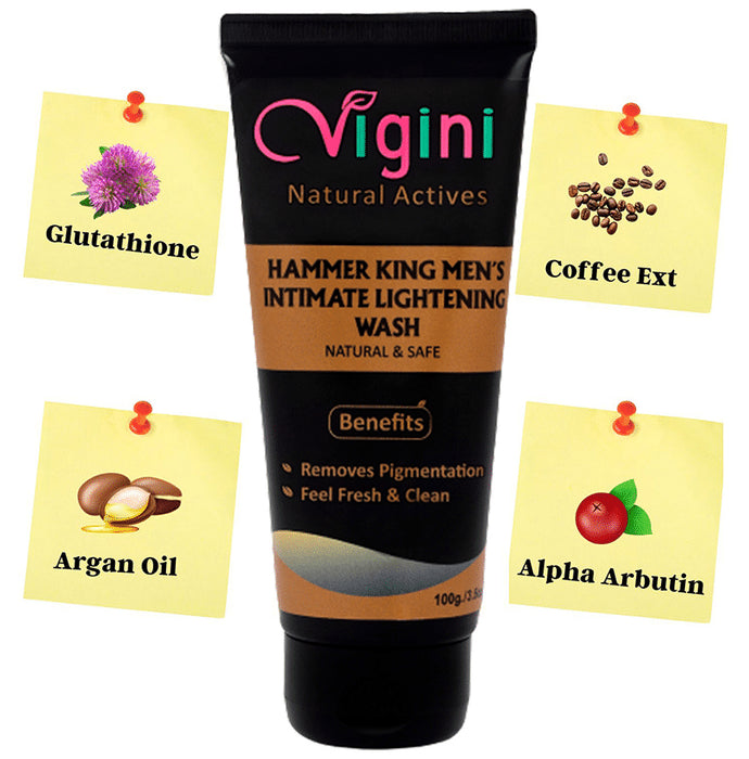 Vigini Hammer King Men's Intimate Lightening Wash - Classic Derma