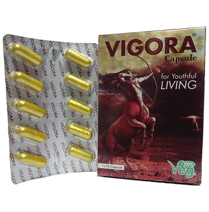 Vigora Capsule (10 Each) with Ashwagandha, Safed Musli, Gokshura & Shilajit