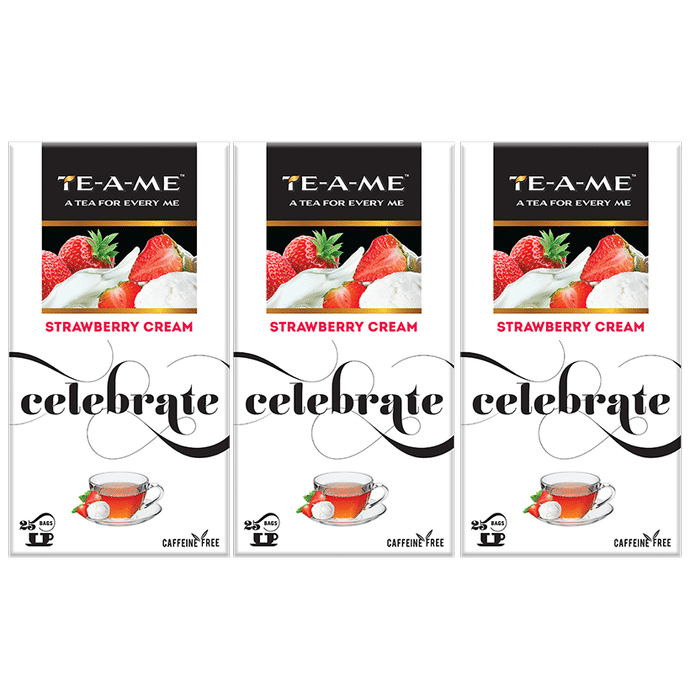 TE-A-ME Strawberry Cream Celebrate Tea Bag (25 Each) - Classic Derma