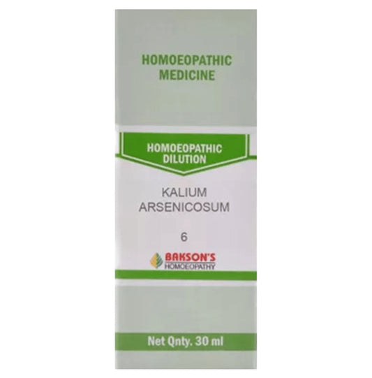 Bakson's Homeopathy Kalium Arsenicosum Dilution 6 CH - Classic Derma