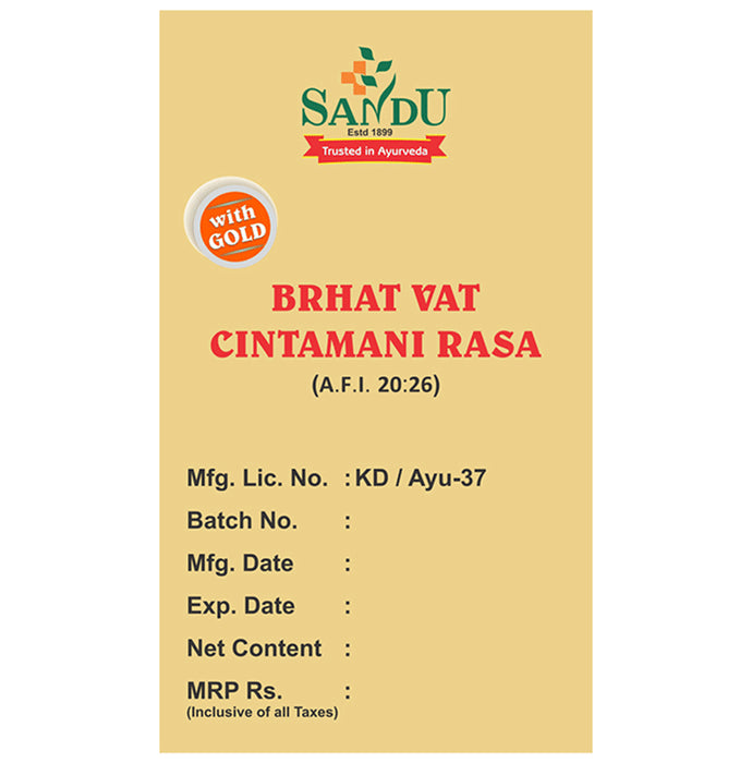 Sandu Brhat Vat Cintamani Rasa Tablet