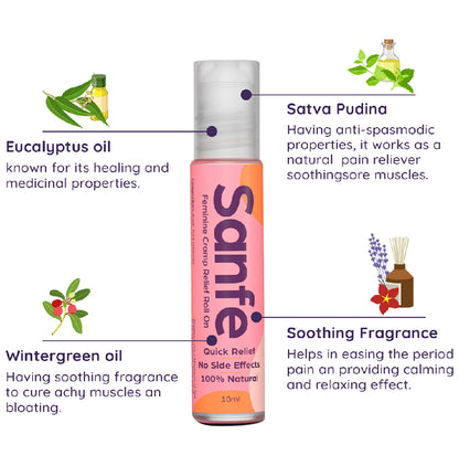 Sanfe Feminine Cramp Relief Roll On (10ml Each)