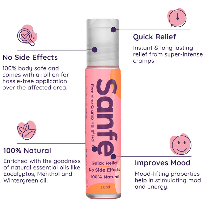 Sanfe Feminine Cramp Relief Roll On (10ml Each)