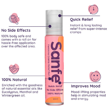 Sanfe Feminine Cramp Relief Roll On (10ml Each)
