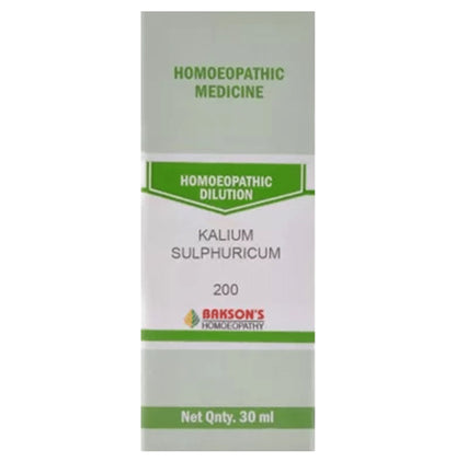 Bakson's Homeopathy Kalium Sulphuricum Dilution 200 - Classic Derma