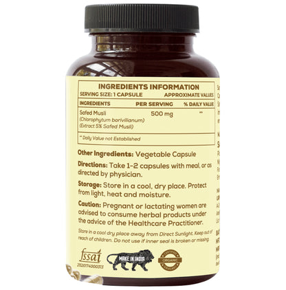 Saptamveda Organic Safed Musli Veg Capsule