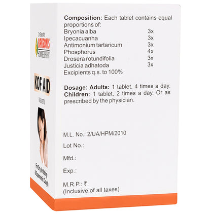 Bakson's Homeopathy Kof Aid Tablet