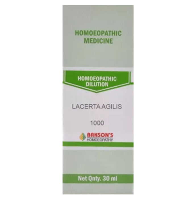 Bakson's Homeopathy Lacerta Agilis Dilution 1000 CH - Classic Derma
