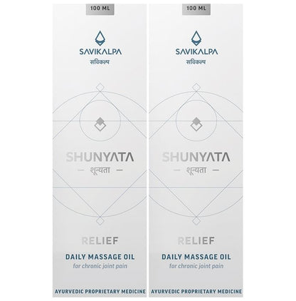 Savikalpa Shunyata Relief Daily Massage Oil (100ml Each) - Classic Derma