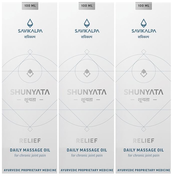 Savikalpa Shunyata Relief Daily Massage Oil (100ml Each) - Classic Derma