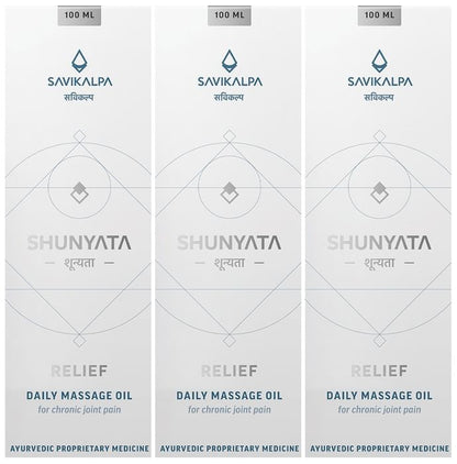 Savikalpa Shunyata Relief Daily Massage Oil (100ml Each) - Classic Derma