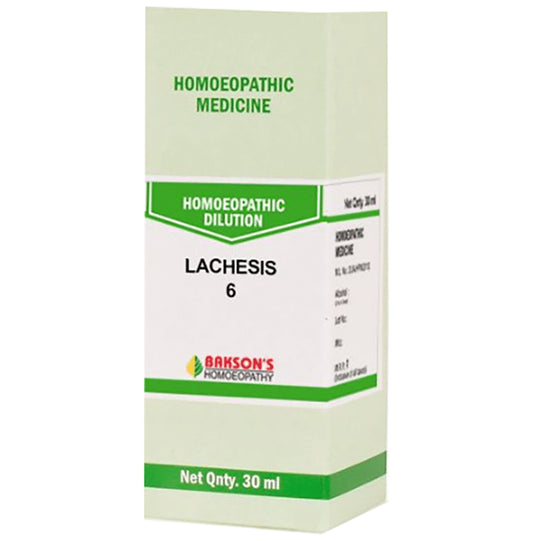 Bakson's Homeopathy Lachesis Dilution 6 CH - Classic Derma