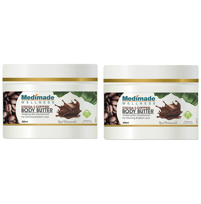 Medimade Wellness Cocoa and Coffee Body Butter (200ml Each) - Classic Derma