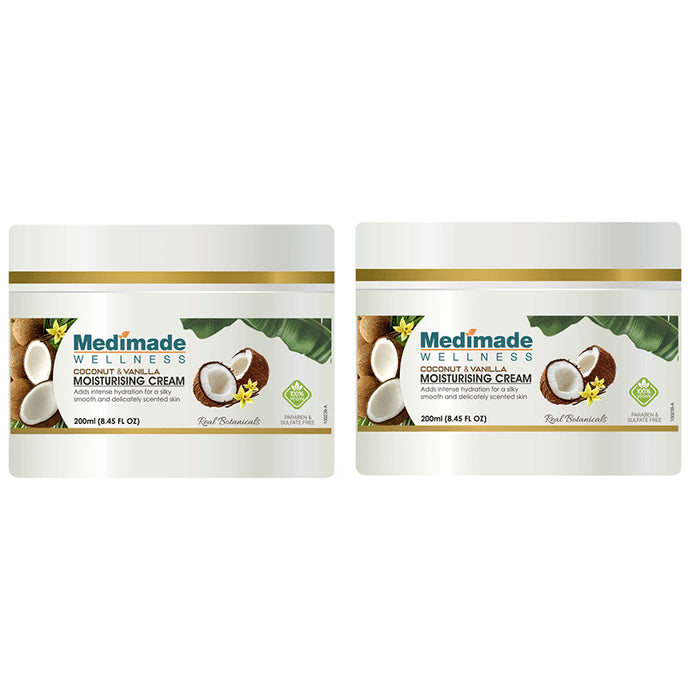 Medimade Wellness Coconut and Vanilla Moisturising Cream (200ml Each) - Classic Derma