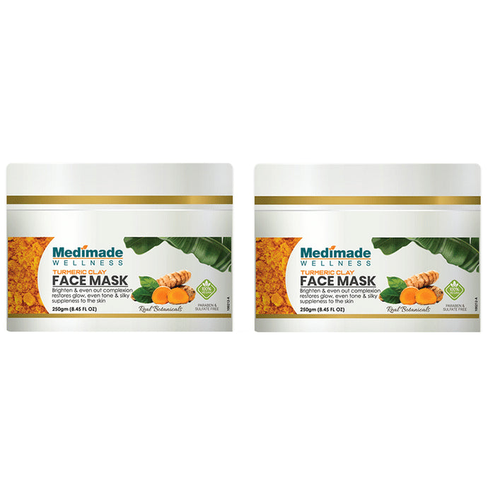 Medimade Wellness Turmeric Clay Face Mask (250gm Each) - Classic Derma