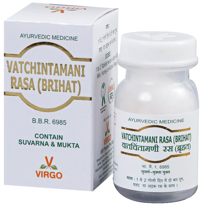 Virgo Vatchintamani Rasa (Brihat) Tablet Contain Suvarna & Mukta - Classic Derma