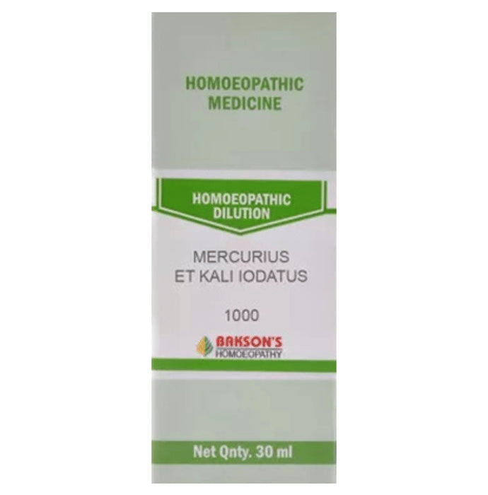 Bakson's Homeopathy Mercurius Et Kali Iodatus Dilution 1000 CH - Classic Derma