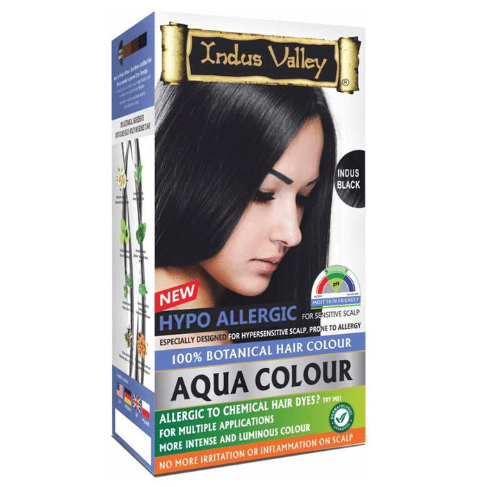 Indus Valley 100% Botanical Hair Aqua Colour Indus Black - Classic Derma