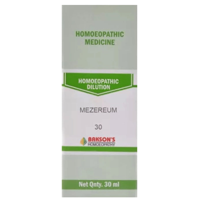 Bakson's Homeopathy Mezereum Dilution 30 - Classic Derma