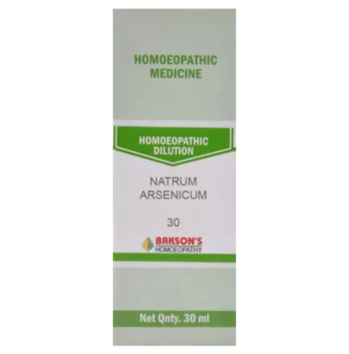 Bakson's Homeopathy Natrum Arsenicum Dilution 30 CH - Classic Derma