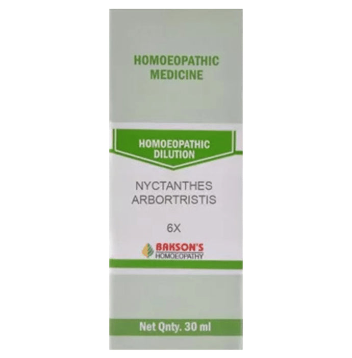 Bakson's Homeopathy Nyctanthes Arbortristis Dilution 6X - Classic Derma