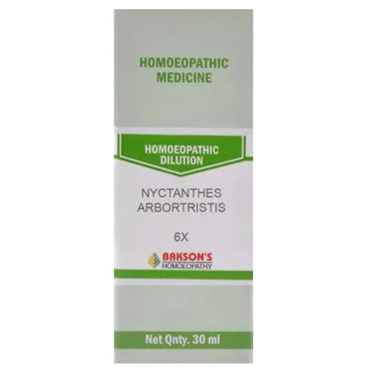 Bakson's Homeopathy Nyctanthes Arbortristis Dilution 6X - Classic Derma