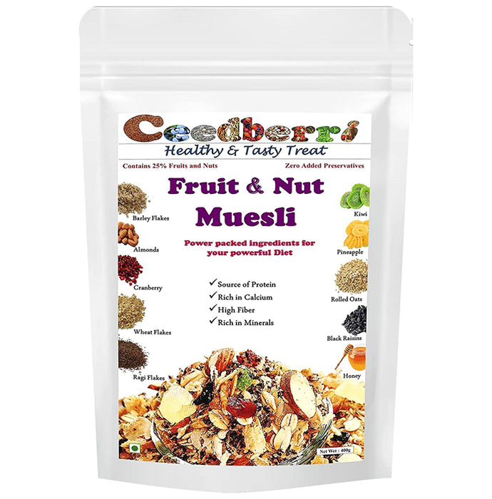 Ceedberri Fruit & Nut Muesli (400gm Each) - Classic Derma