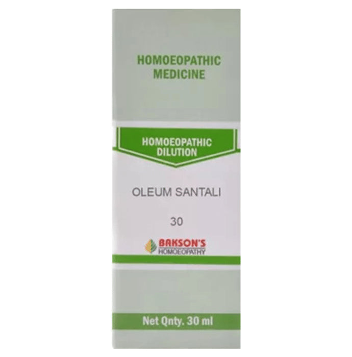 Bakson's Homeopathy Oleum Santali Dilution 30 - Classic Derma