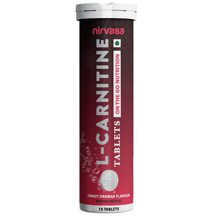 Nirvasa L-Carnitine Tablet (15 Each) Tangy Orange - Classic Derma