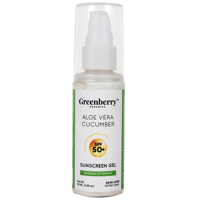 Greenberry Organics Aloe Vera Cucumber SPF 50+ Sunscreen Gel - Classic Derma