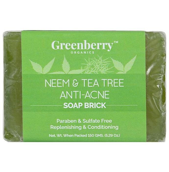 Greenberry Organics Soap Brick Neem & Tea Tree Anti-Acne - Classic Derma