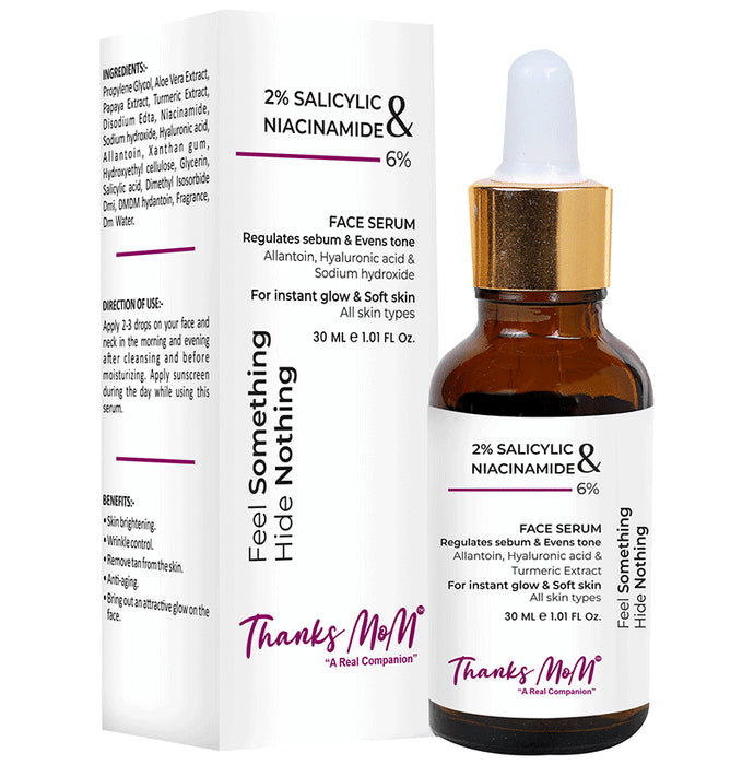 Thanks mom 2% Salicylic & Niacinamide 6% Face Serum - Classic Derma
