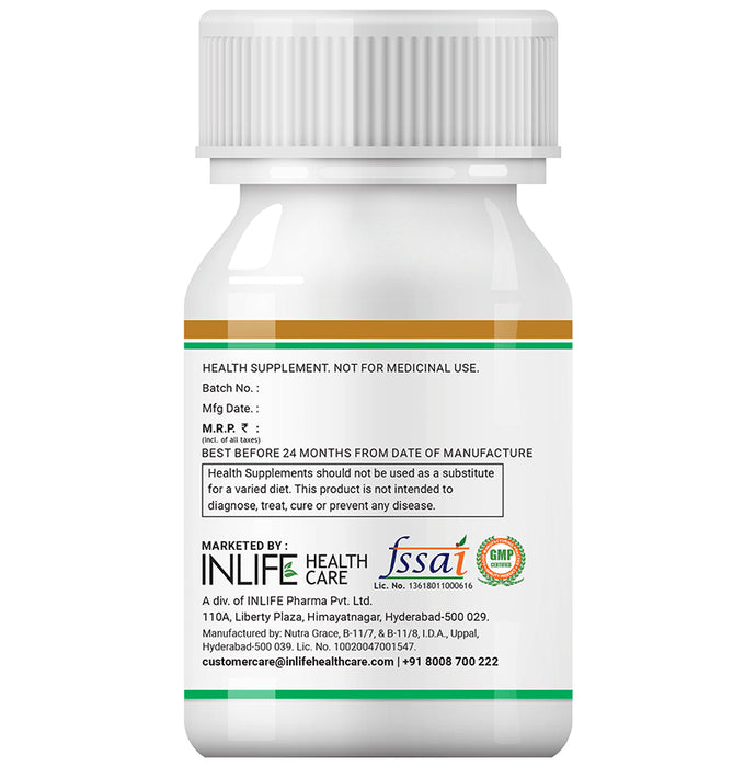 Inlife 100% Natural Plant Based Vitamin D3 5000IU | Vegan Liquid Filled Capsule for Bone & Knee Health