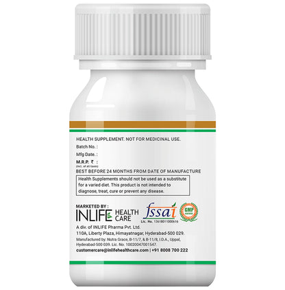Inlife 100% Natural Plant Based Vitamin D3 5000IU | Vegan Liquid Filled Capsule for Bone & Knee Health