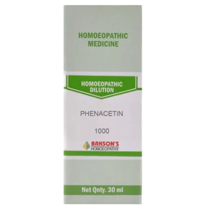 Bakson's Homeopathy Phenacetin Dilution 1000 CH - Classic Derma