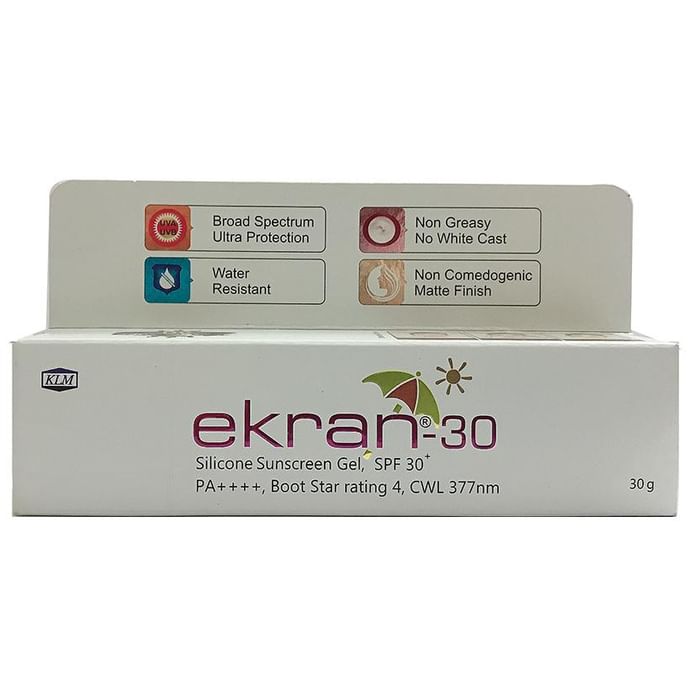 Ekran - 30 Silicone Sunscreen SPF 30+ PA++++ | Water Resistant Gel - Classic Derma