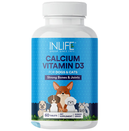 Inlife Calcium Vitamin D3 for Pet Supplement Tablet - Classic Derma