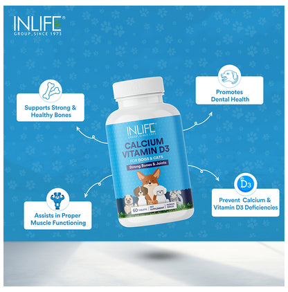 Inlife Calcium Vitamin D3 for Pet Supplement Tablet