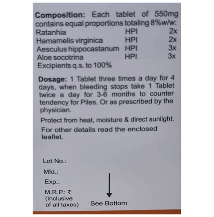 Bakson's Homeopathy Pilgo Tablet