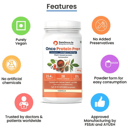 MediZen Onco Protein Pro+ 23.4gm Powder Vanilla